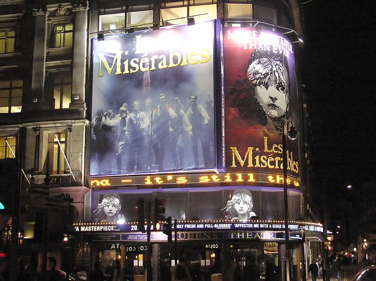 Les Miserables, at Queen's Theatre in London from saturday 22 january to sunday 10 july 2022. London. Nuitlife.com